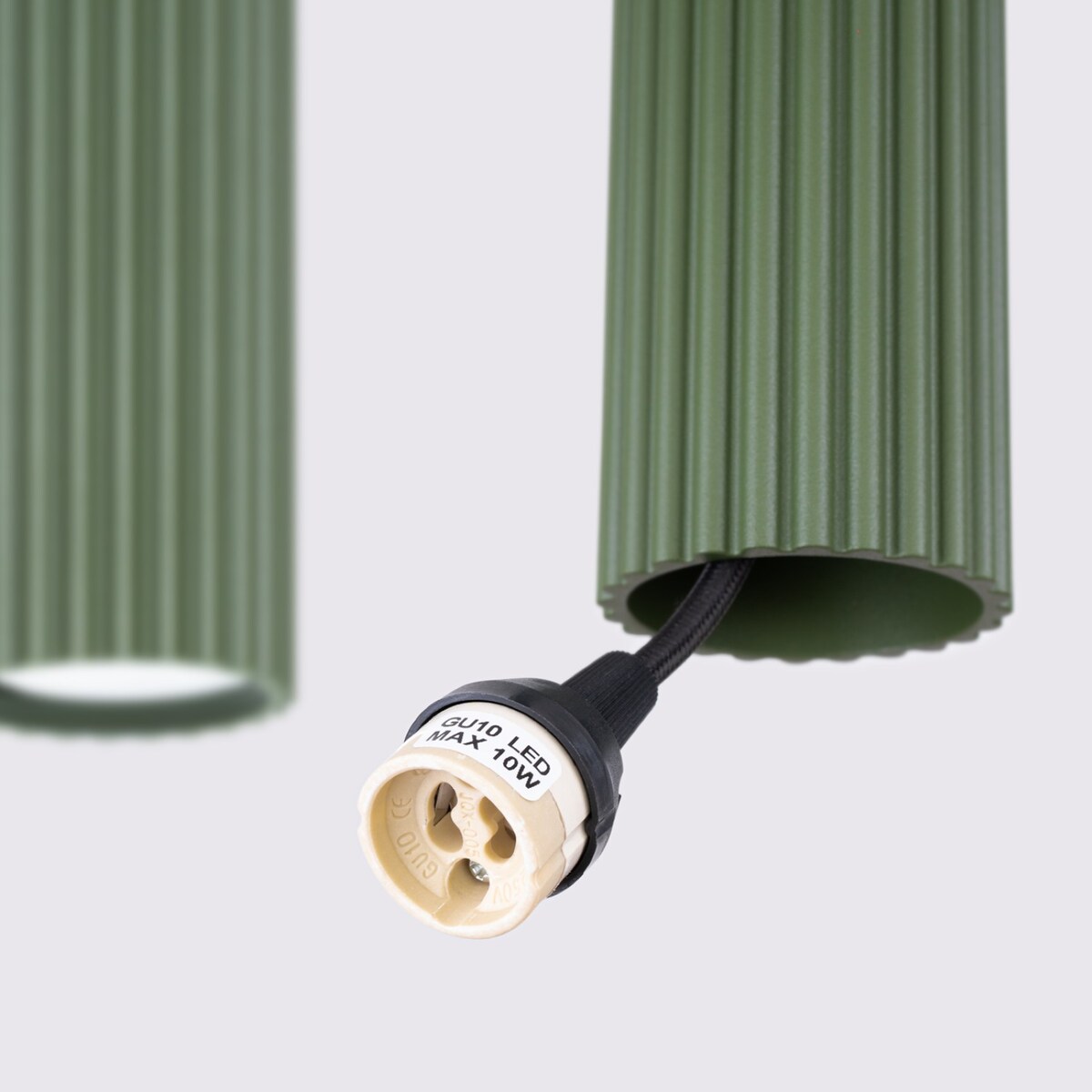 Lampa wisząca KARBON 4L zielona oliwka
