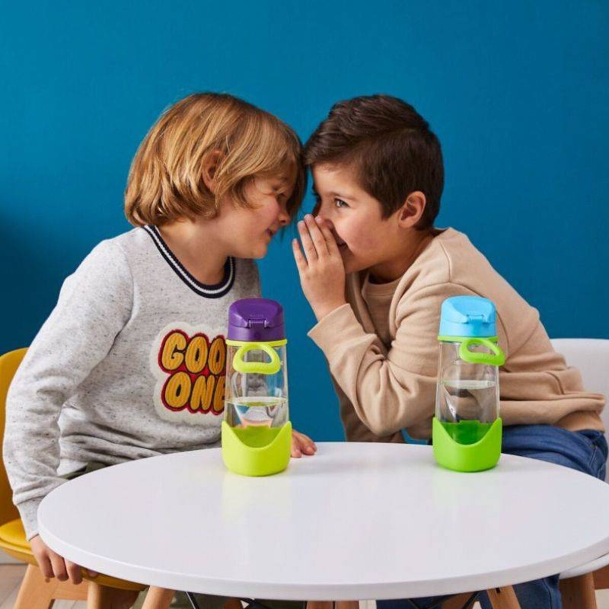 Butelka na wodę dla dziecka 450 ml - bidon z ustnikiem tritanowy Blue Slate, b.box