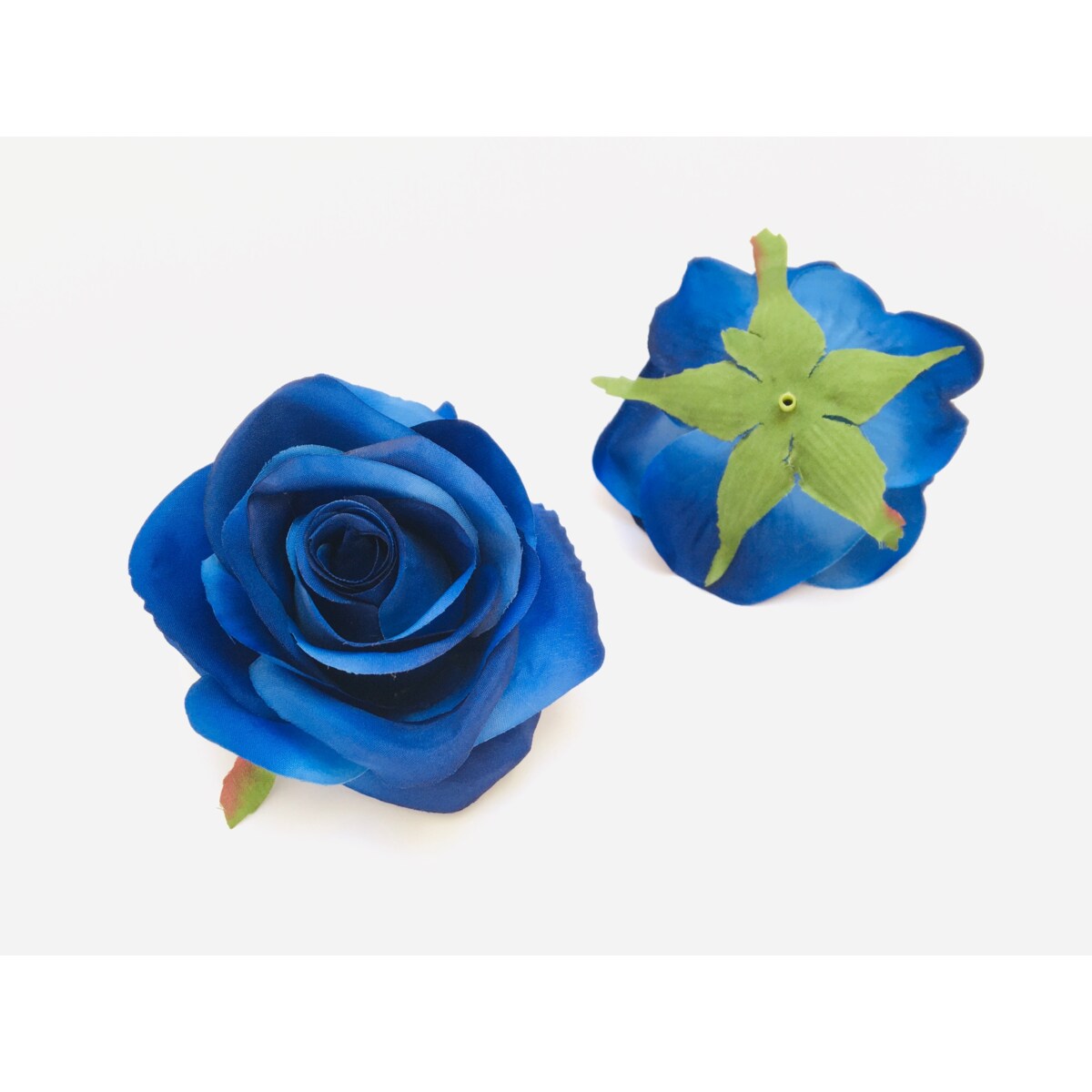 NIEBIESKA RÓŻA SZTUCZNA do kompozycji stroika święta zmarłych bukiet grób