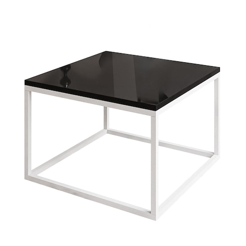 Stolik kawowy YOSHI 60 cm biały czarny połysk