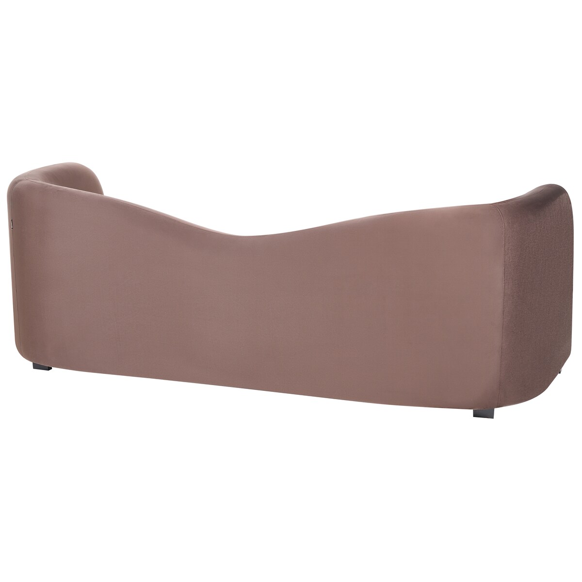 Sofa dla 3 osób VELTADA Welur Ciemnobrązowy