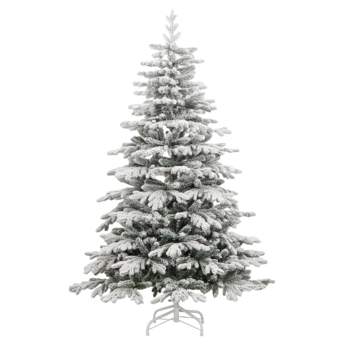 vidaXL Sztuczna choinka zawiasowa, ośnieżona, 210 cm