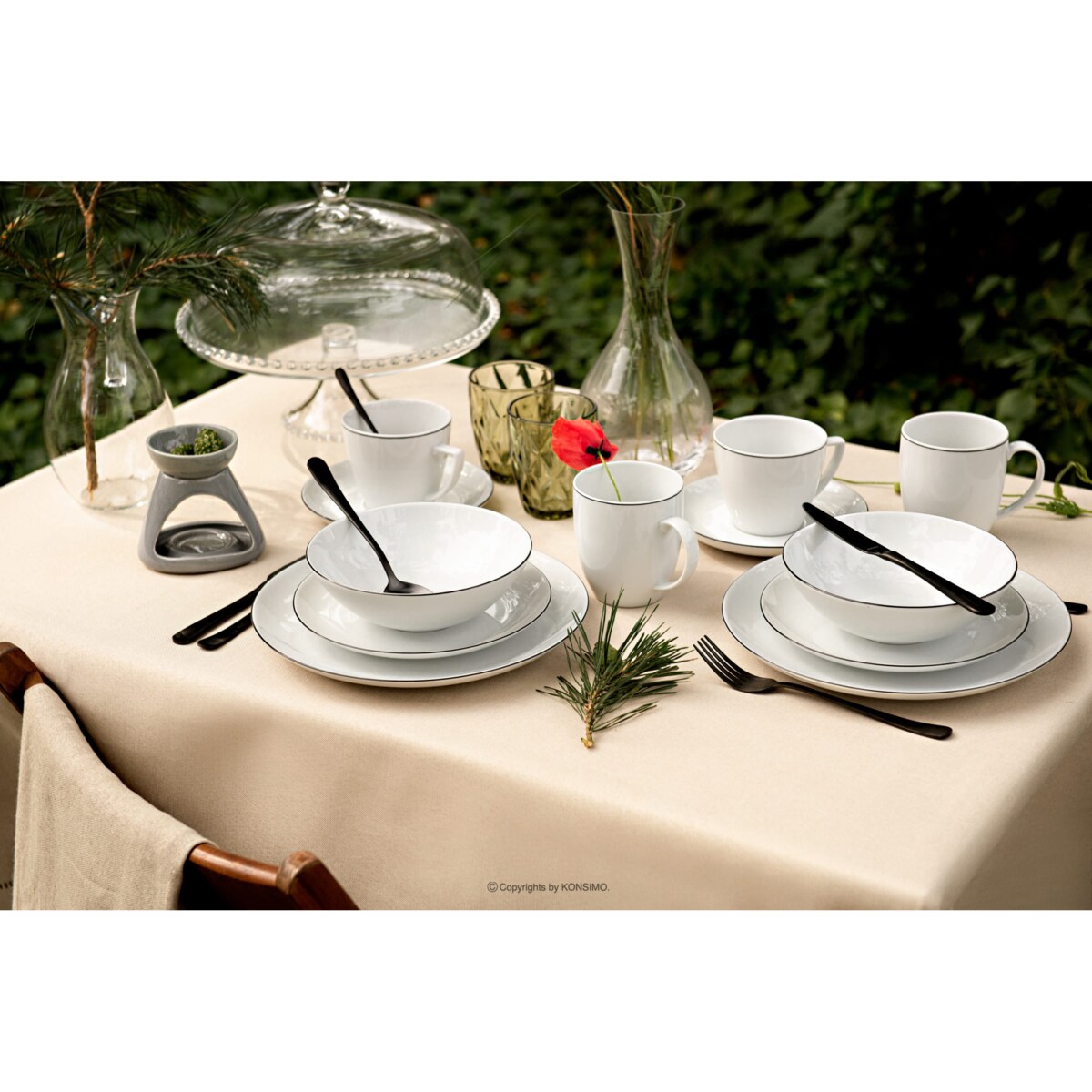 Komplet filiżanek 6os. (12el.) BOSS CZARNY RANT