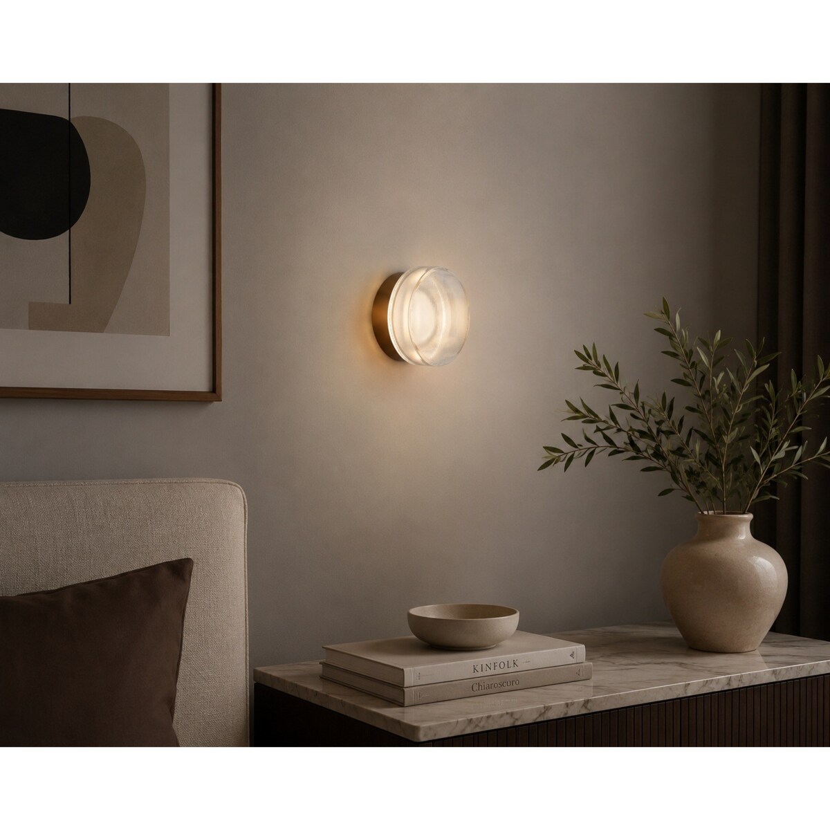 Lampa ścienna kinkiet CARMELLO 13,5 cm złota