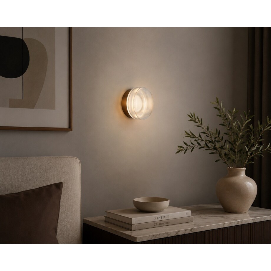 Lampa ścienna kinkiet CARMELLO 13,5 cm złota