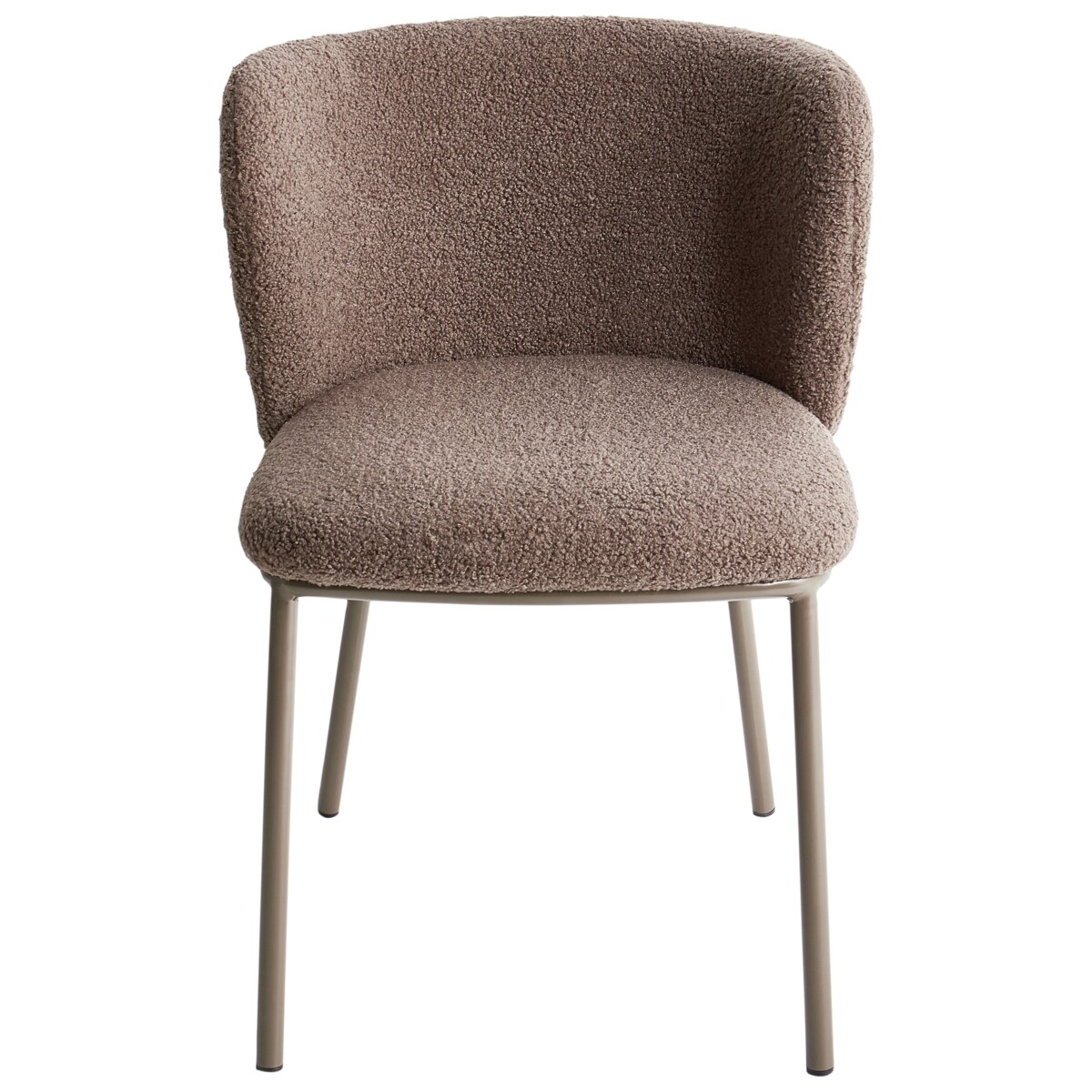 Zestaw 2 krzeseł MINA II Boucle Jasnobrązowy