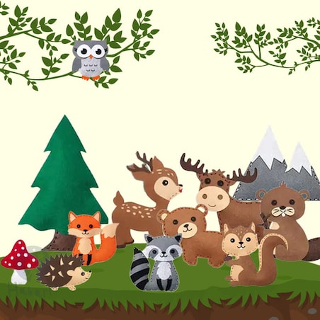 Las - filcowy zestaw do szycia DIY - 12 elementów