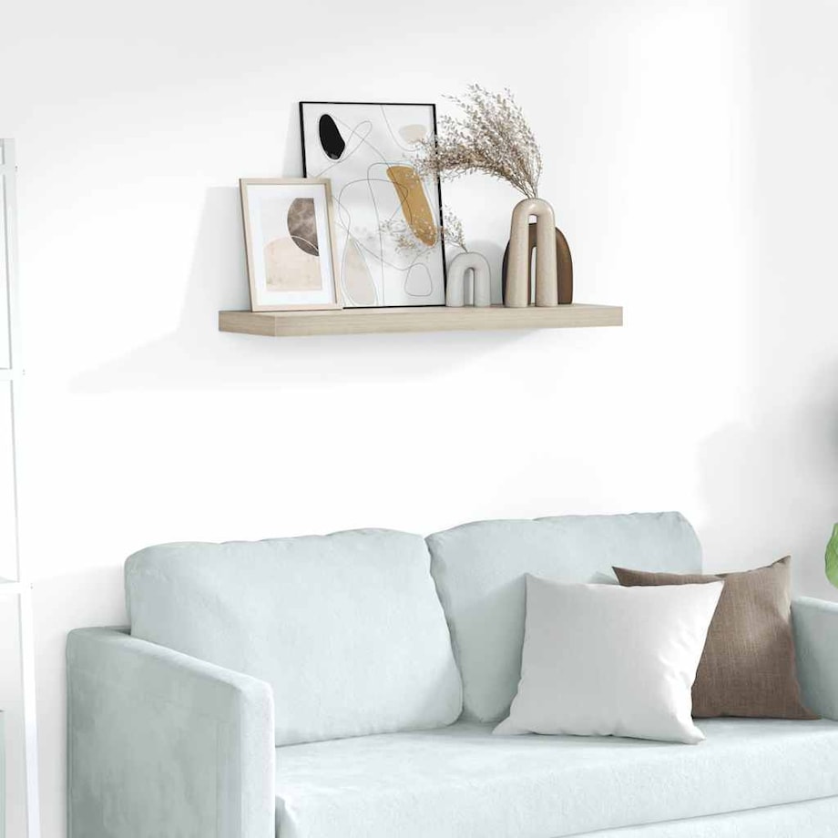 vidaXL Półka ścienna, kolor dębowy, 80 x 23,5 x 3,8 cm, MDF