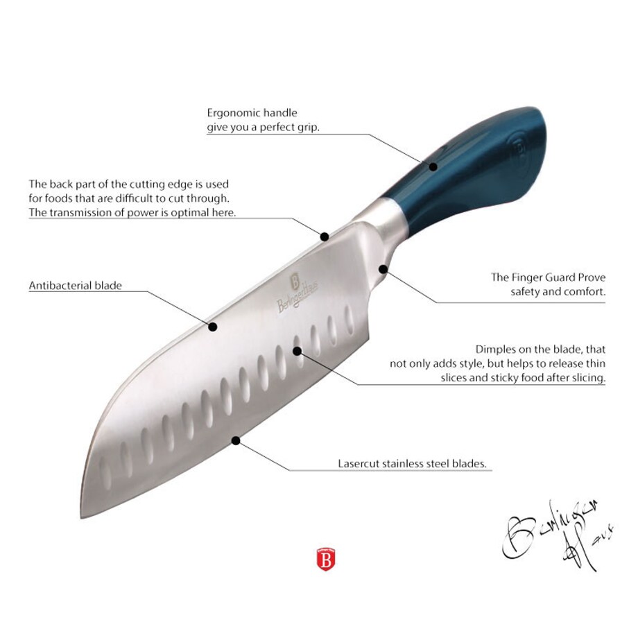 Zestaw noży 8 elementów BERLINGER HAUS Infinity Aquamarine