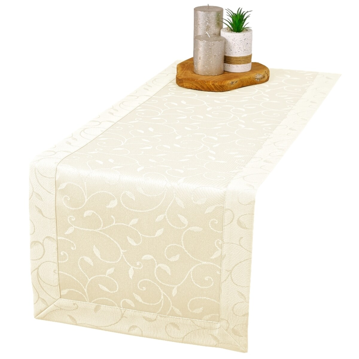 Bieżnik Dafne ecru (377) O5 - 40x240 cm - ecru