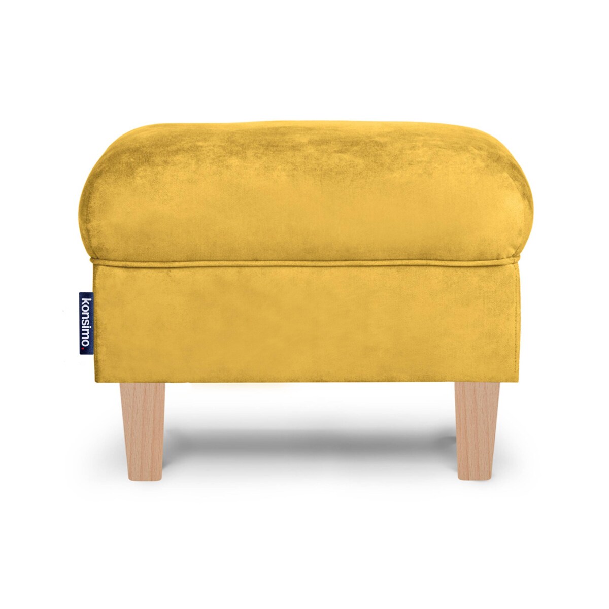 KONSIMO MILES Fotel + puf, kolor Żółty