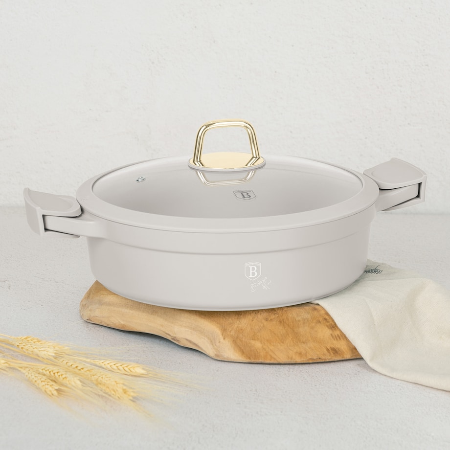 Płytki garnek z pokrywką 28 cm BerlingerHaus BH- 7785 Sahara Collection