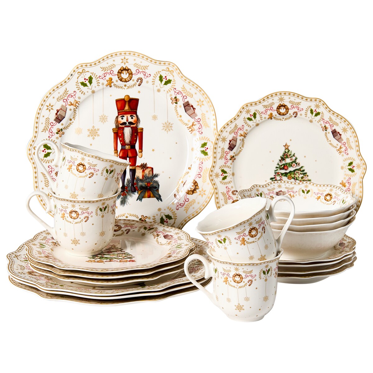 Zastawa stołowa 20-częściowa CARDAMOM Porcelana Biały