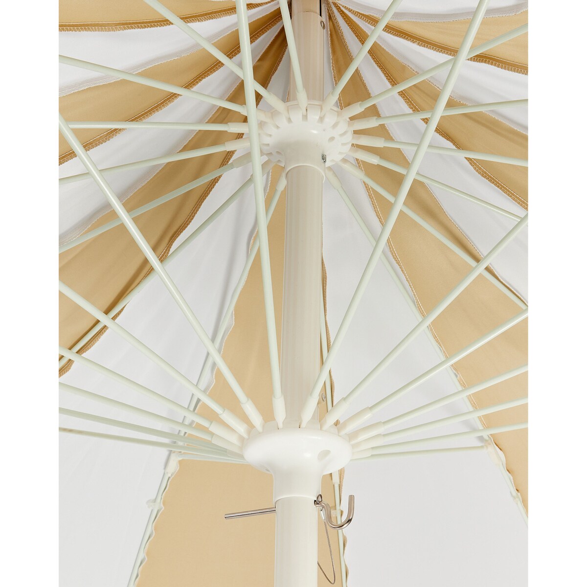 Parasol ogrodowy 245 cm beżowo-biały MINOA