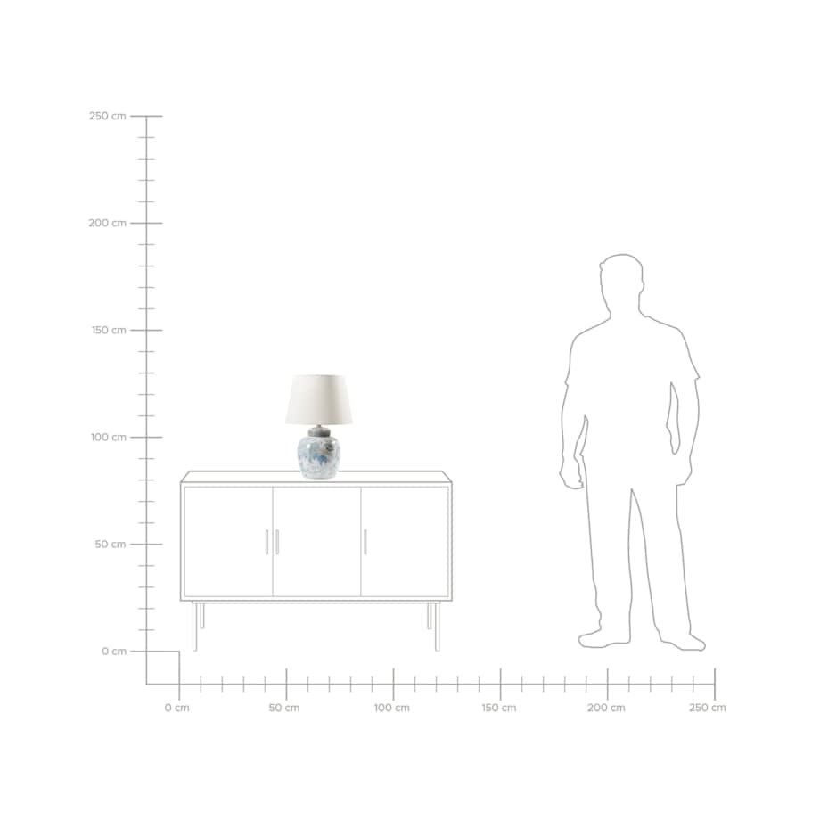 Lampa stołowa JAMAPA Porcelana Biały