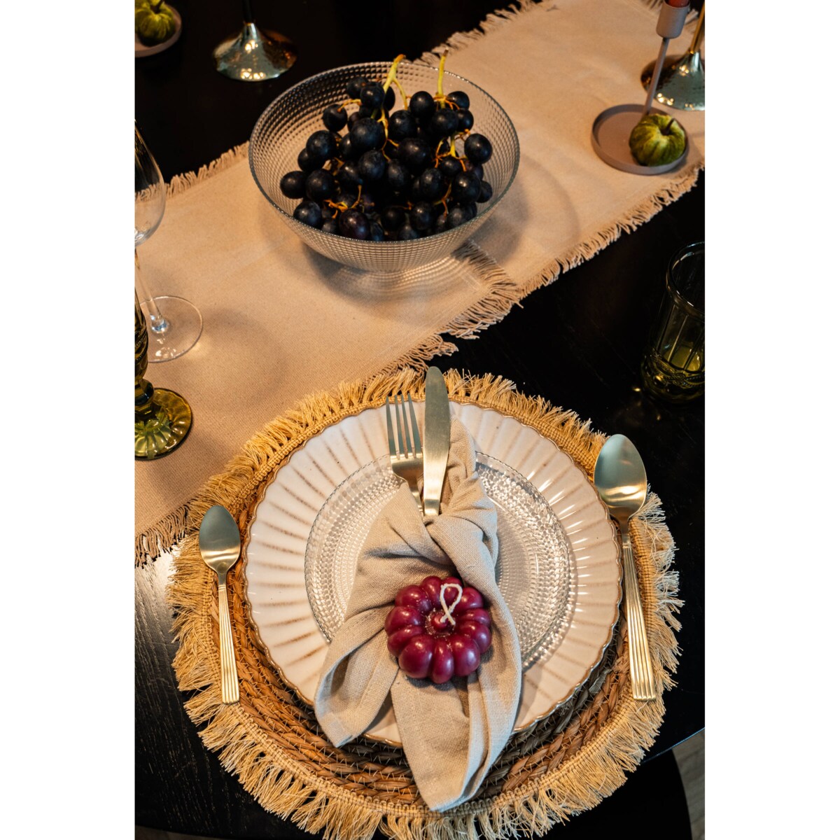 Zestaw sztućców dla 6 osób TAMARA, złotych, 24 elementy