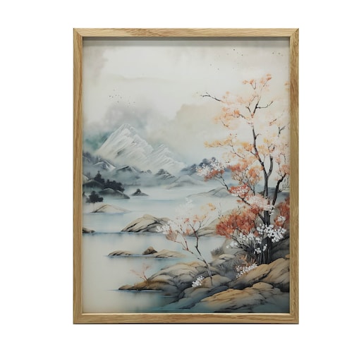 Ukojenie w Pastelach, 40x50 cm, rama drewniana jasny dąb, papier matowy 230 gsm