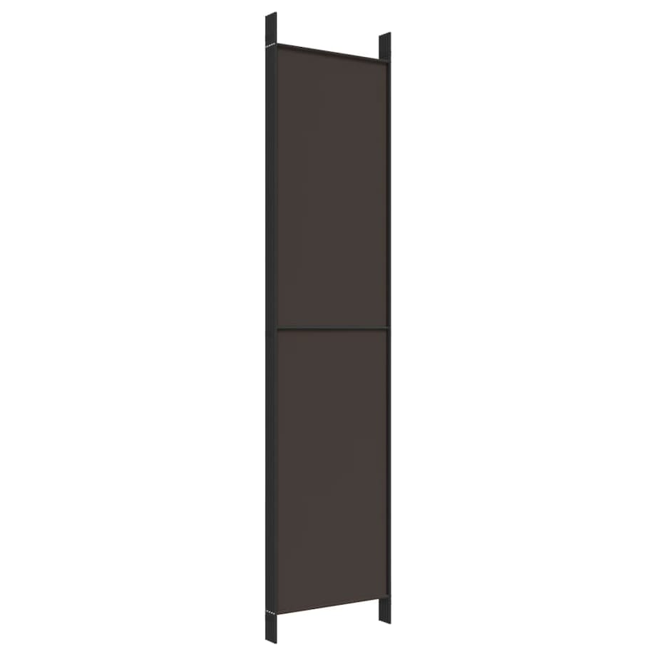 vidaXL Parawan 5-panelowy, brązowy, 250x220 cm, tkanina