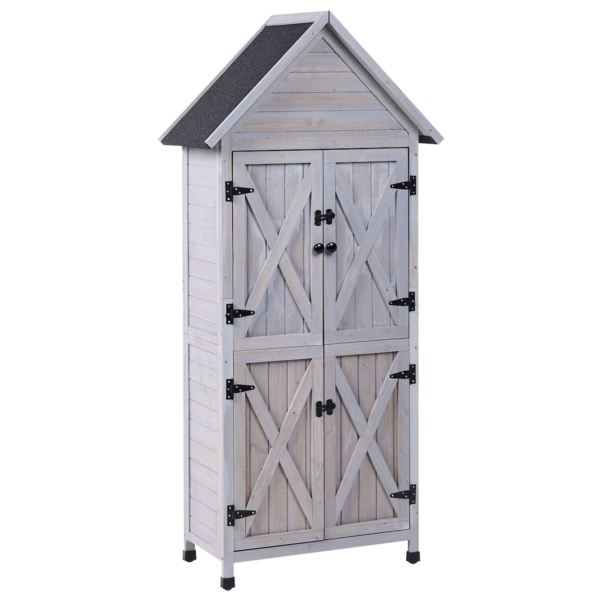 Schowek narzędziowy SENIGA 85 cm 46 cm Drewno jodłowe Szary
