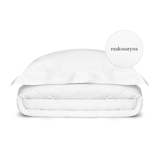Pościel satynowa exclusive pure white 140 x 200 + 50 x 60 cm