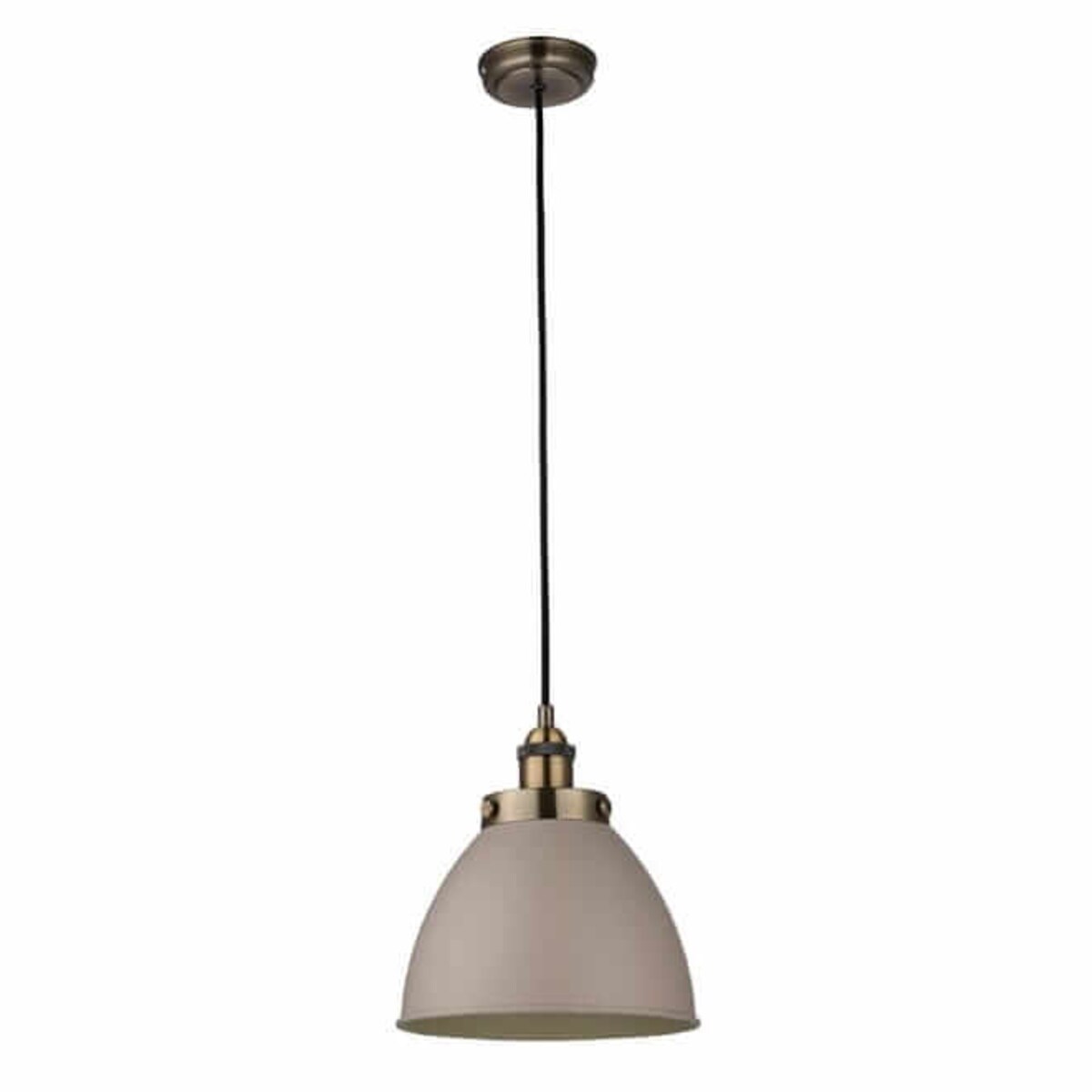 Lampa wisząca do kuchni Franklin 76328 Endon metalowa szara mosiądz
