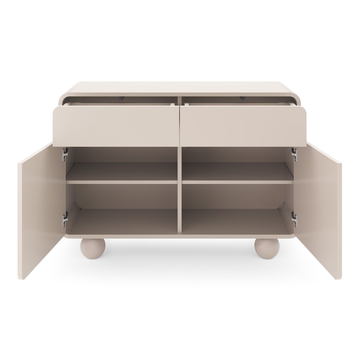 Komoda 108 ALBI w kolorze kaszmirowym na okrągłych nóżkach