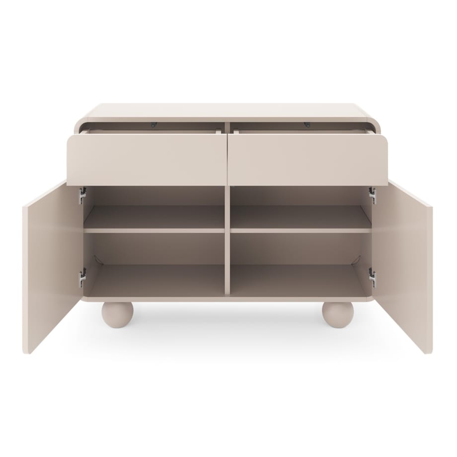 Komoda 108 ALBI w kolorze kaszmirowym na okrągłych nóżkach