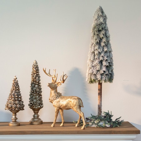 Dekoracja Christmas Tree Shine 43cm boże narodzenie, święta, świąteczne, antyczny brąz-srebrny, 17 x 43 cm