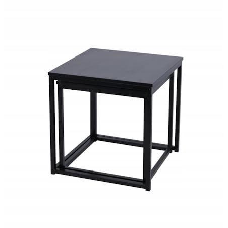 DUPLEX ZESTAW STOLIKÓW KAWOWYCH 2 szt. 50/45 cm CZARNY