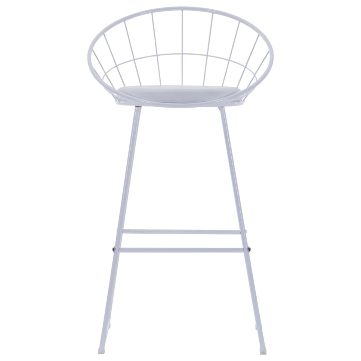 vidaXL Stołki barowe, 2 szt., białe, sztuczna skóra