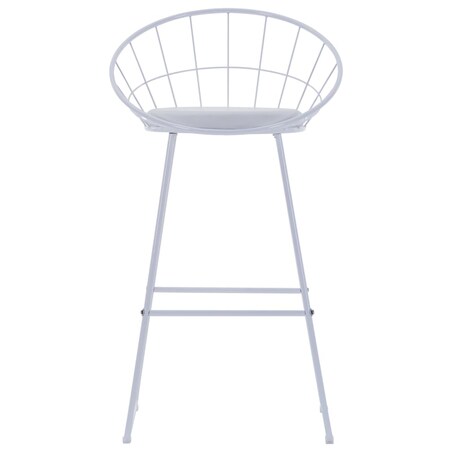 vidaXL Stołki barowe, 2 szt., białe, sztuczna skóra