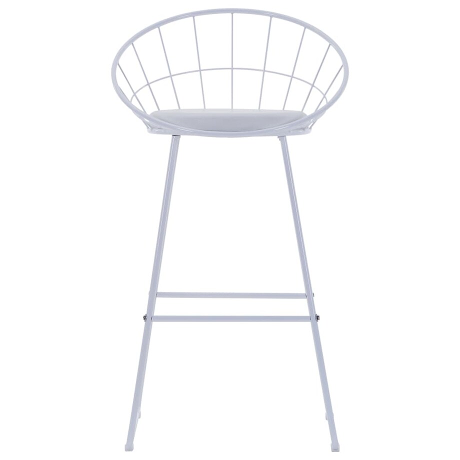 vidaXL Stołki barowe, 2 szt., białe, sztuczna skóra