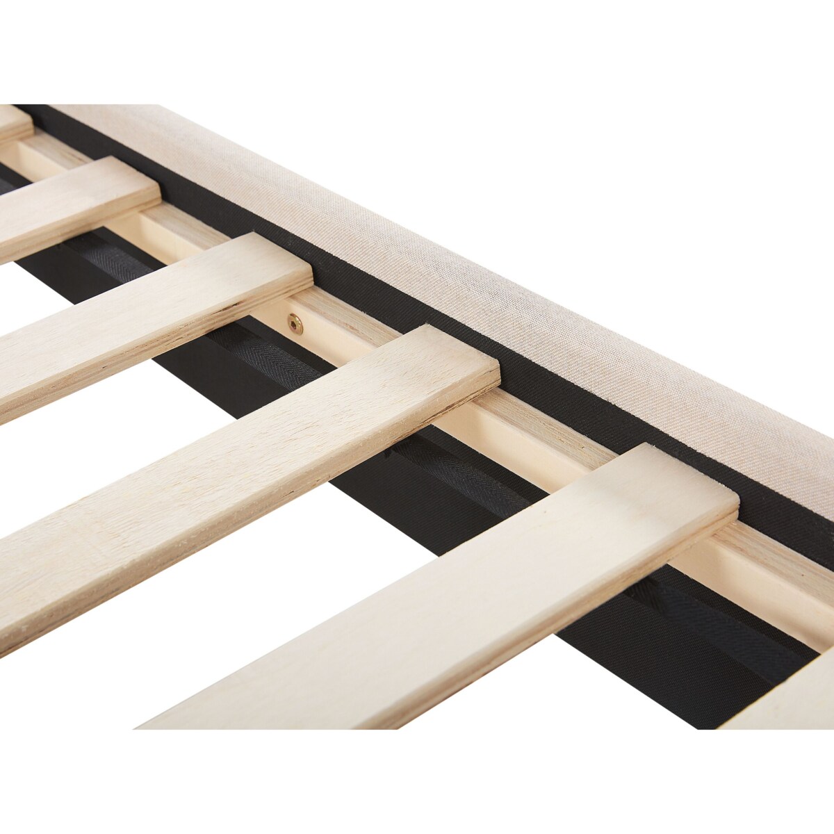 Łóżko tapicerowane 90 x 200 cm beżowe AMBASSADOR