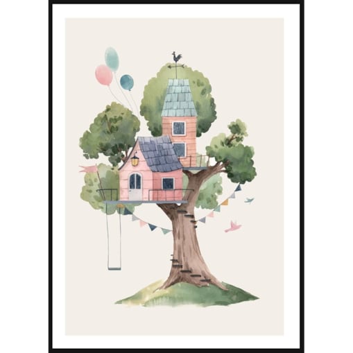 Poster Story, Plakat, Obraz - Domek na Drzewie No1, wymiary 60 x 84 cm