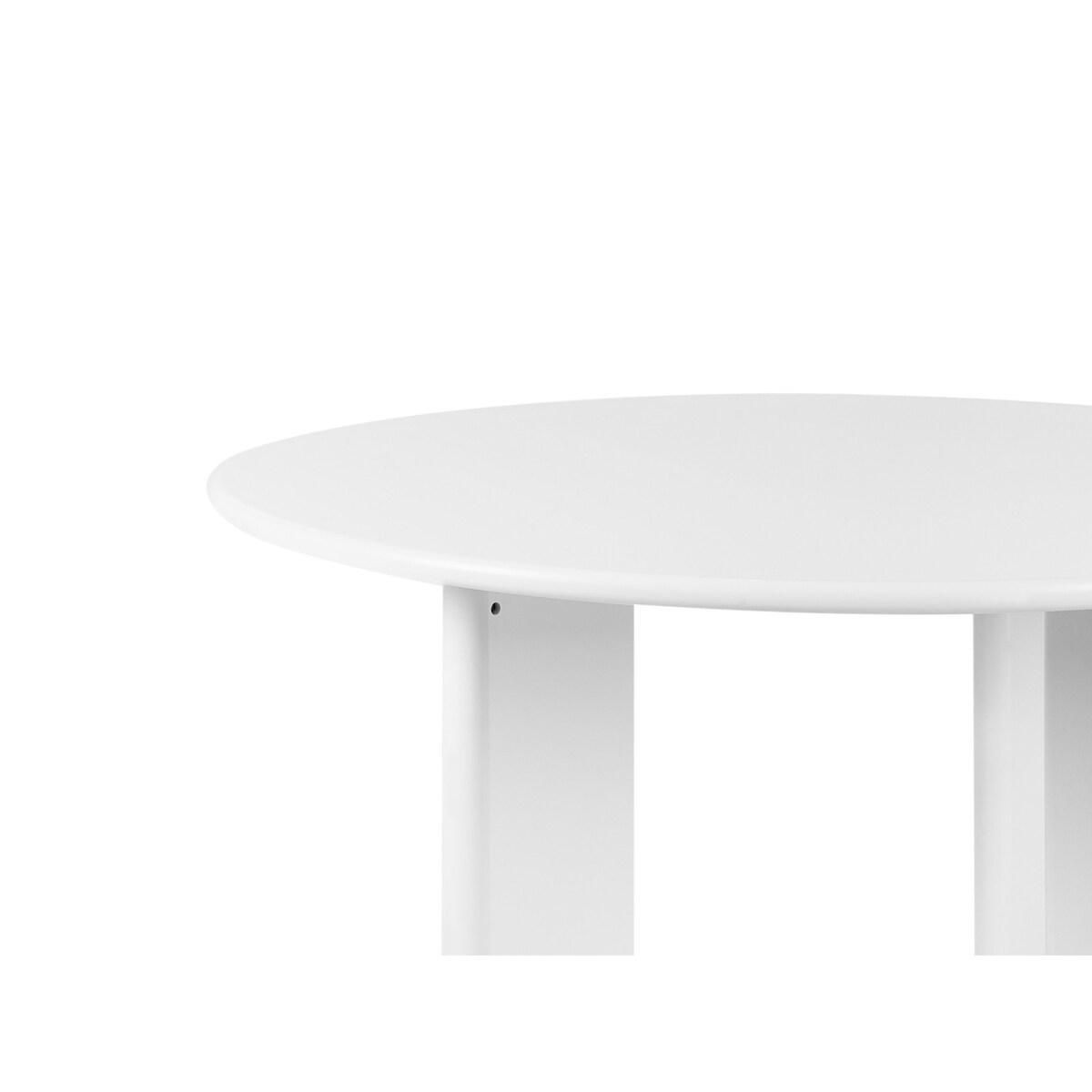 Stół do jadalni okrągły 120 cm biały COSMO