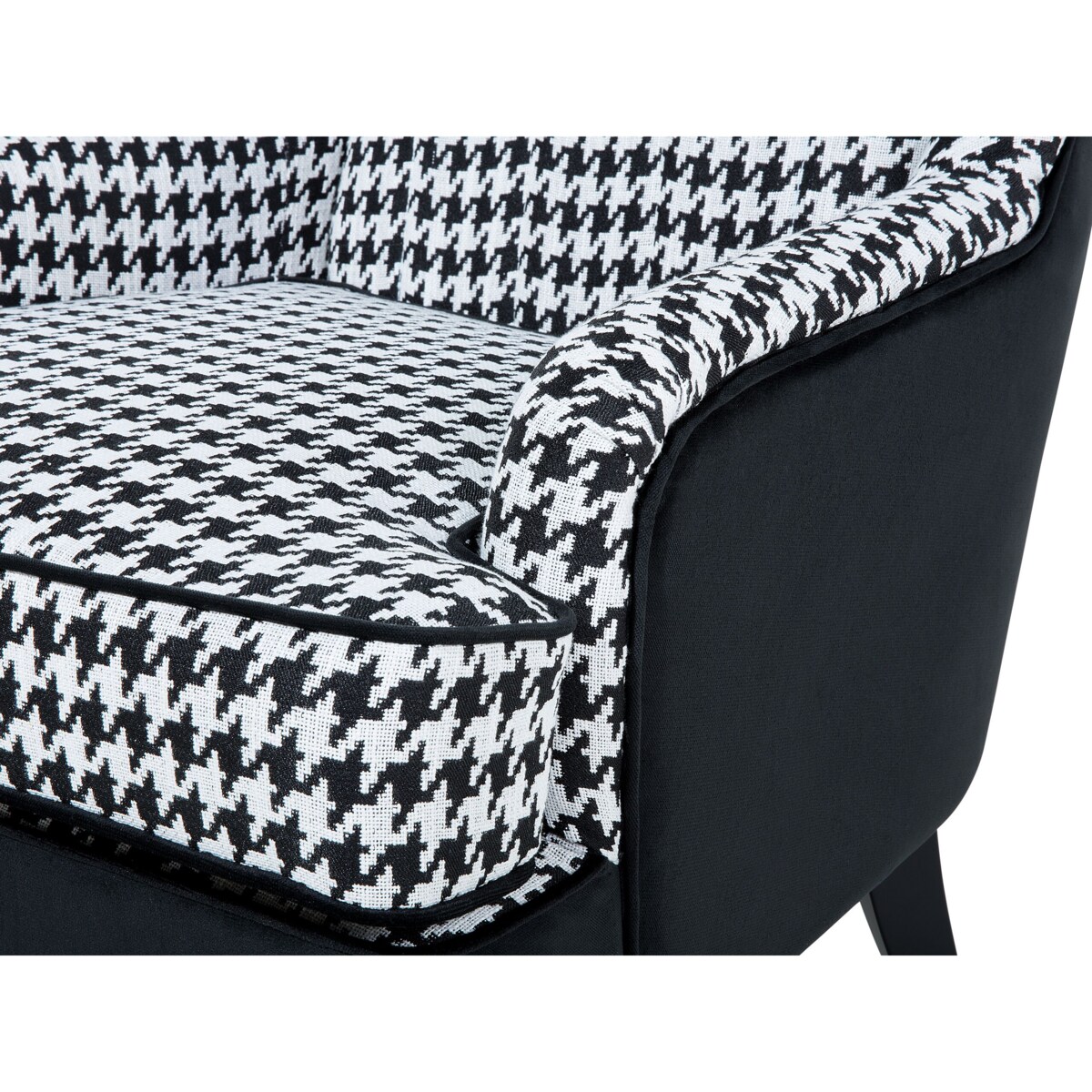 Fotel czarno-biały MOLDE