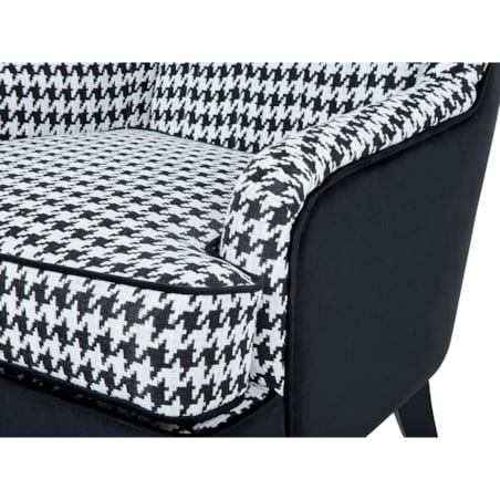 Fotel czarno-biały MOLDE