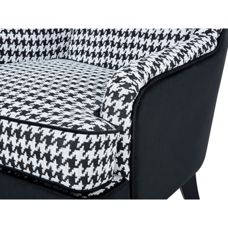 Fotel czarno-biały MOLDE