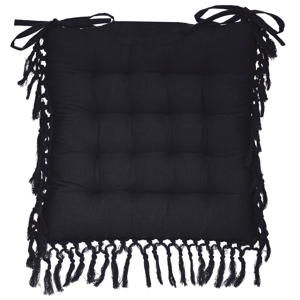 Poduszka na krzesło z frędzlami, 40 x 40 cm