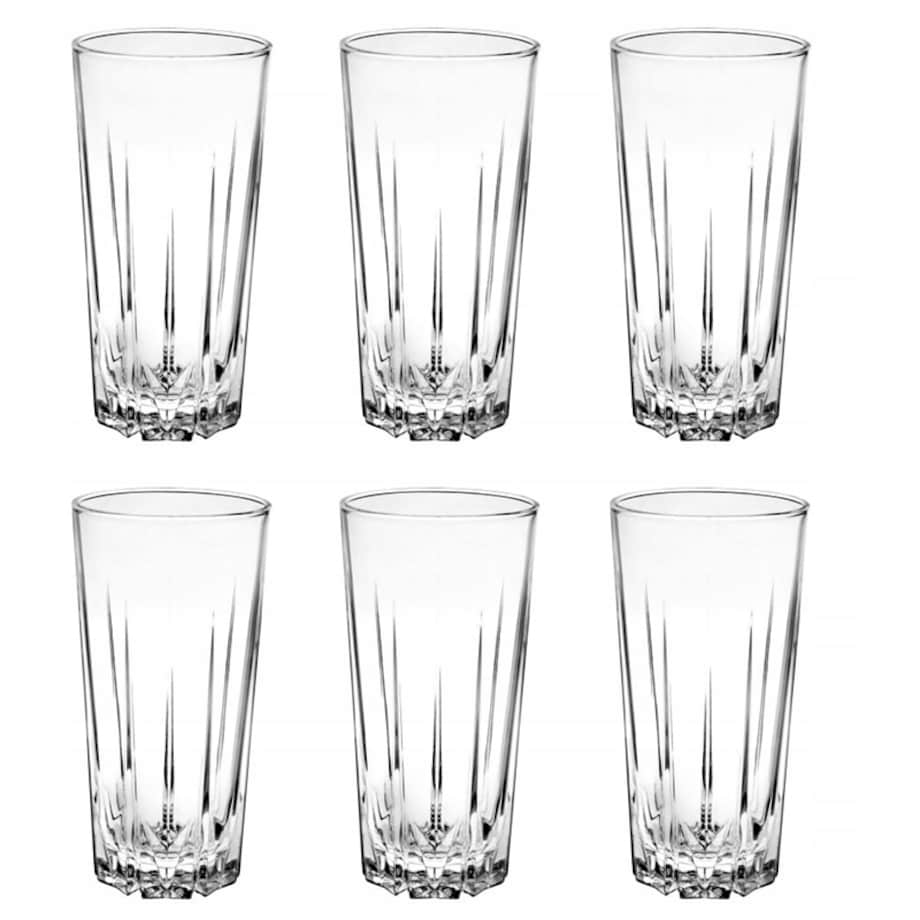 KOMPLET WYSOKIE SZKLANKI 6 x 330 ml PASABAHCE karat na drinki napoje soki