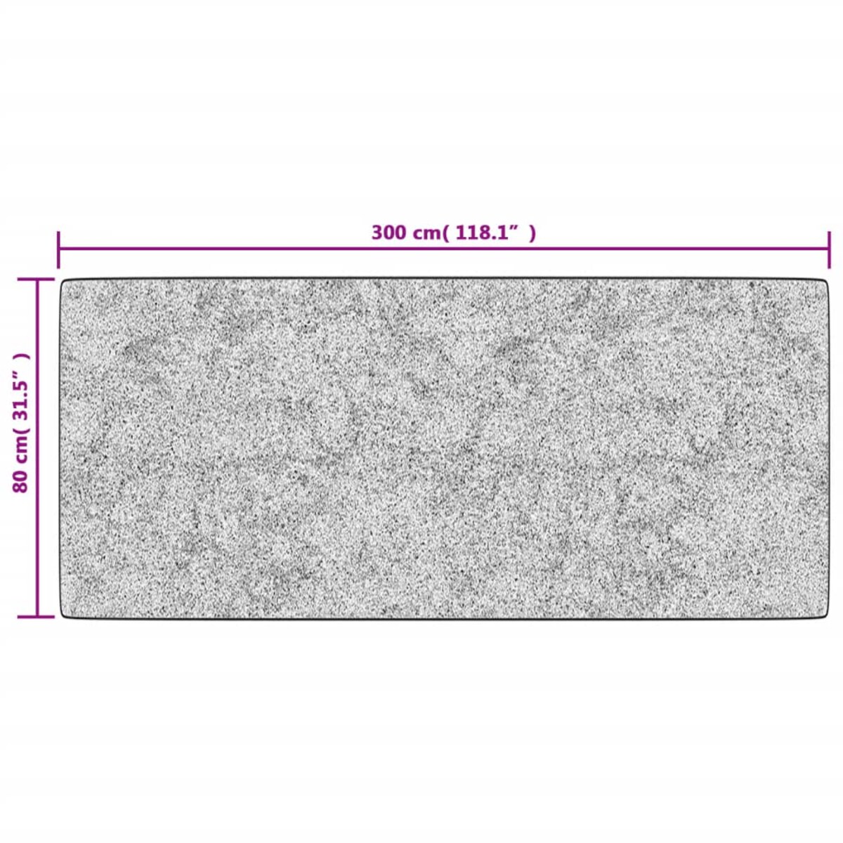 vidaXL Dywan z możliwością prania, 80x300 cm, kolorowy, antypoślizgowy