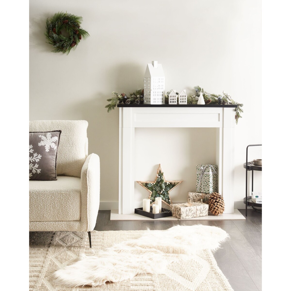 Portal kominkowy BAUDIN Biały