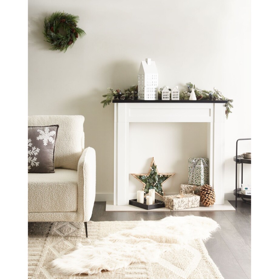 Portal kominkowy BAUDIN Biały