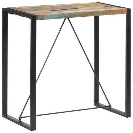vidaXL Stolik barowy, 110x60x110 cm, lite drewno z odzysku