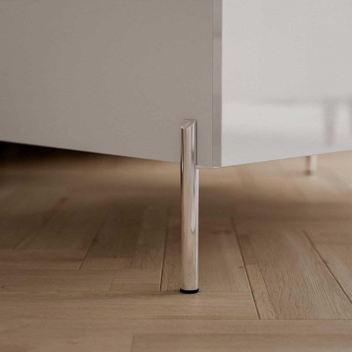 Ława AURORA SILVER ze schowkiem nogi proste chromowane