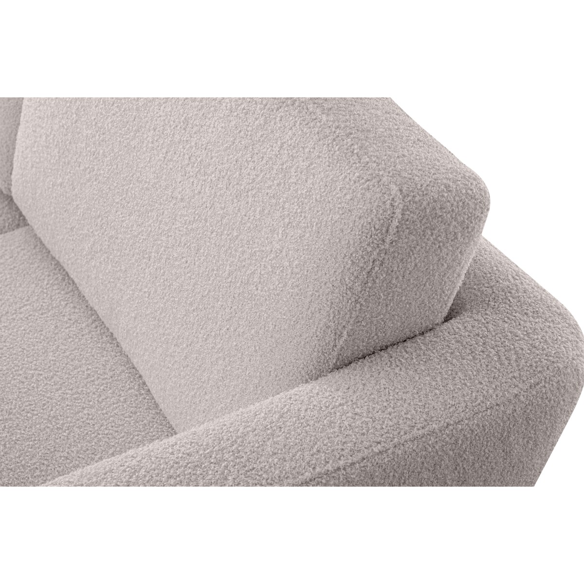 KONSIMO TAGIO Skandynawska 2-osobowa sofa z jasnoszarej tkaniny z owczej wełny