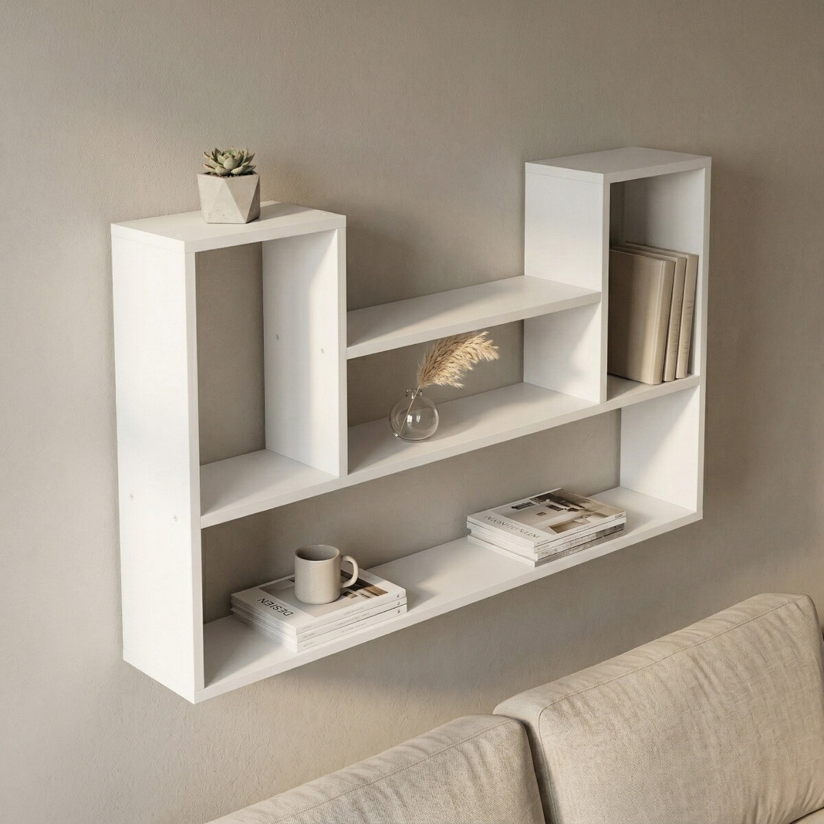 Regał ścienny TALO, 100 x 60 x 16 cm