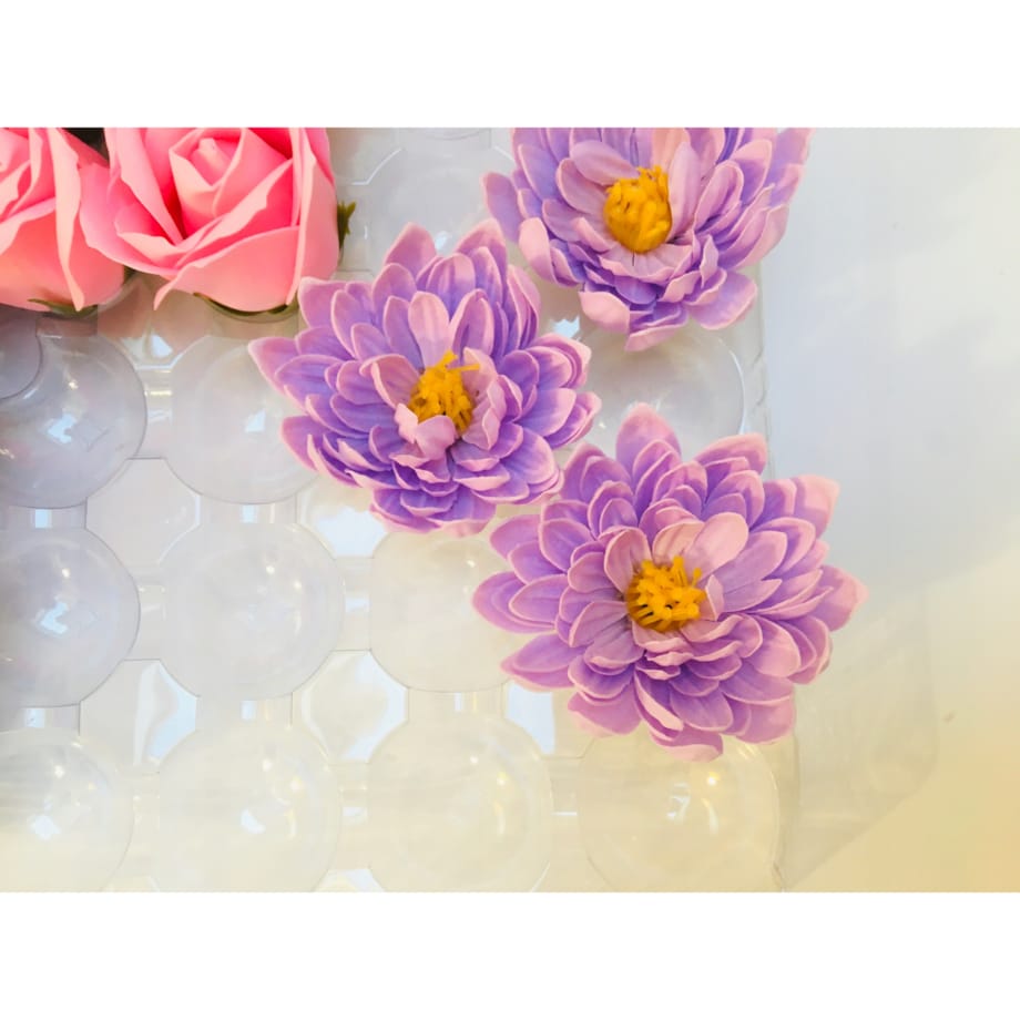 KWIATY MYDLANE FIOLETOWY do bukietu stroik box dekoracja prezent upominek