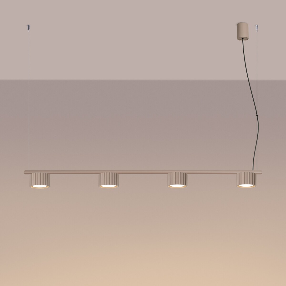 Żyrandol AURA 4 taupe Gx53