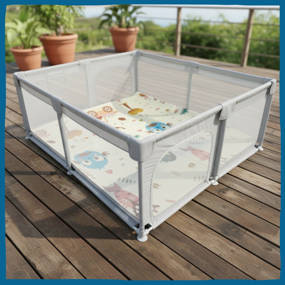 Kojec dla dziecka 150x180 cm suchy basen mata dwustronna piłki torba